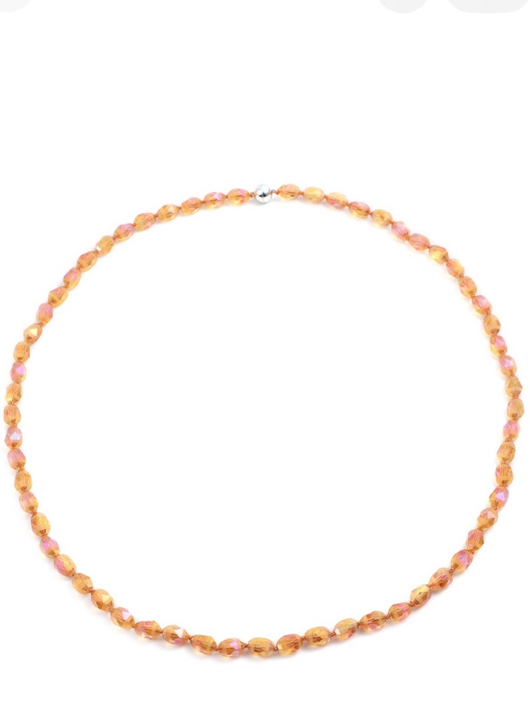 Aurora Borealis Topaz Bead Necklace